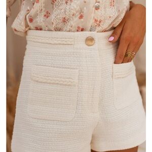 Elegant Cream Women's Shorts